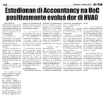 Estudionan di Accountancy na UoC positivamente evaluá dor di NVAO